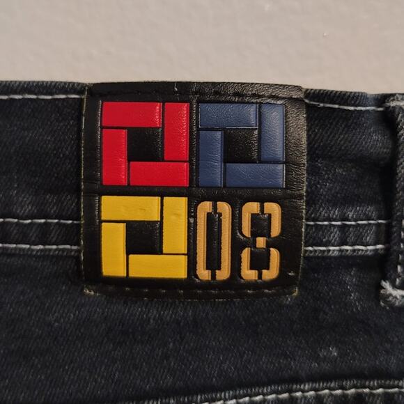 Demolition Distressed Paint Splatter Bleached Moto Kids Jeans Black Gray 12 - Picture 6 of 8